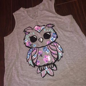 Justice Shirts & Tops - Size 14/16 Owl Tank Top Justice Shirts & Tops - Size 14/16 Owl Tank Top